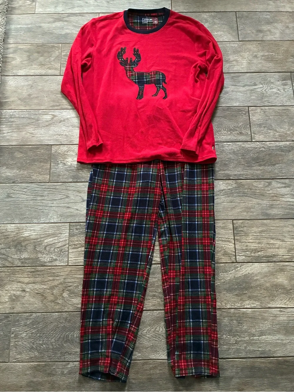 Eddie Bauer Matching Holiday Pajama Set Men’s L & Kids 4T Moose Plaid
